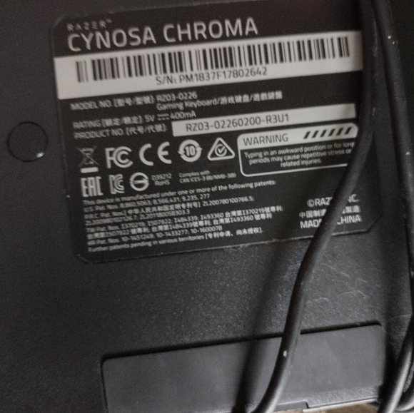 Razor gaming keyboard and mouse - Picture 4 of 4